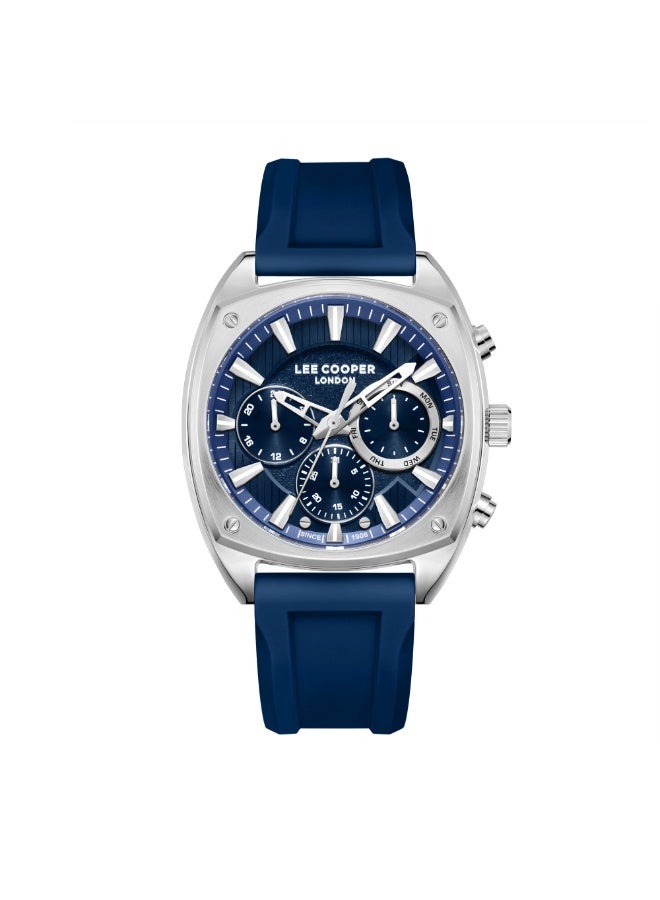 Lee Cooper ساعة متعددة الوظائف للرجال من السيليكون LC08237.399 - 43x50.5 مم - Image 1