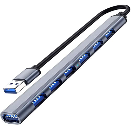 vienon USB Hub 3.0 with 7 Ports, VIENON Aluminium USB 3.0 Hub USB Splitter Extender for for Laptop, PC, MacBook, Mac Pro, Mac Mini, iMac, Surface Pro and More - Image 1