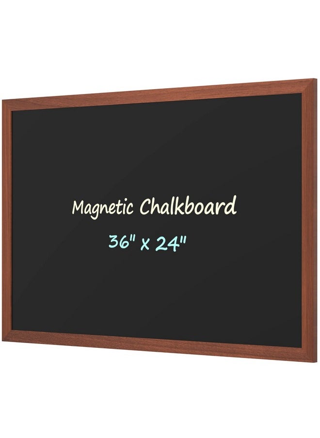 COMIX Comix Magnetic Chalkboard, 24 x 36 Inches Wooden-Framed Blackboard, Hanging Chalk Board for School Office Home and Restaurant Menu  - Image 1