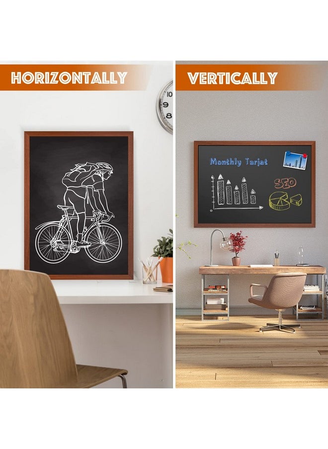 COMIX Comix Magnetic Chalkboard, 24 x 36 Inches Wooden-Framed Blackboard, Hanging Chalk Board for School Office Home and Restaurant Menu  - Image 5
