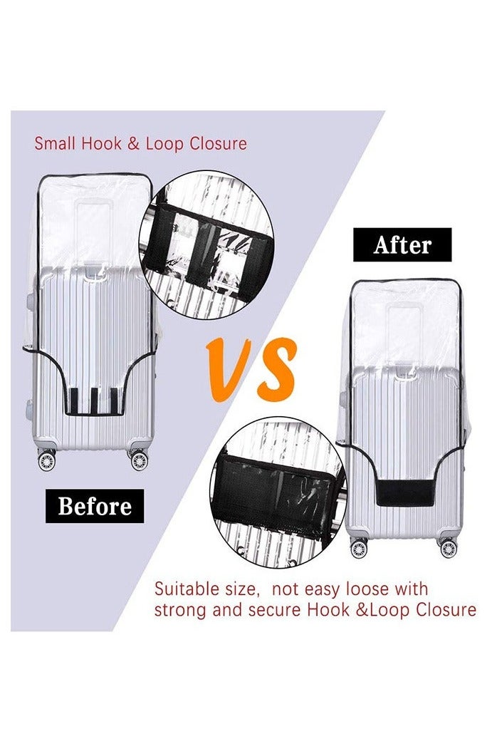 مجموعة غطاء الأمتعة الشفافة (20 + 24 + 28 بوصة) | مقاومة للماء / مقاومة للغبار / مقاومة للخدش  0.3 مم سميكة PVC  تتضمن علامة الأمتعة الخضراء المجانية - Image 3