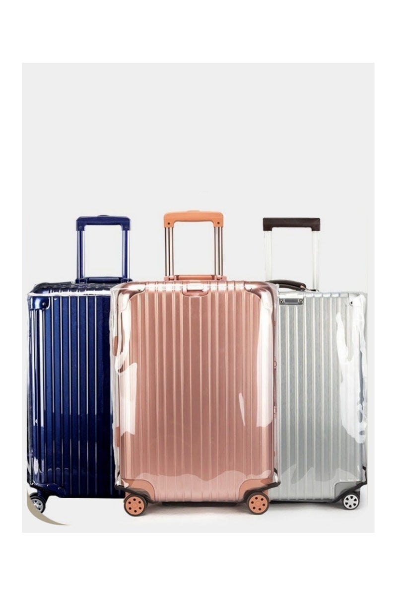 مجموعة غطاء الأمتعة الشفافة (20 + 24 + 28 بوصة) | مقاومة للماء / مقاومة للغبار / مقاومة للخدش  0.3 مم سميكة PVC  تتضمن علامة الأمتعة الخضراء المجانية - Image 2