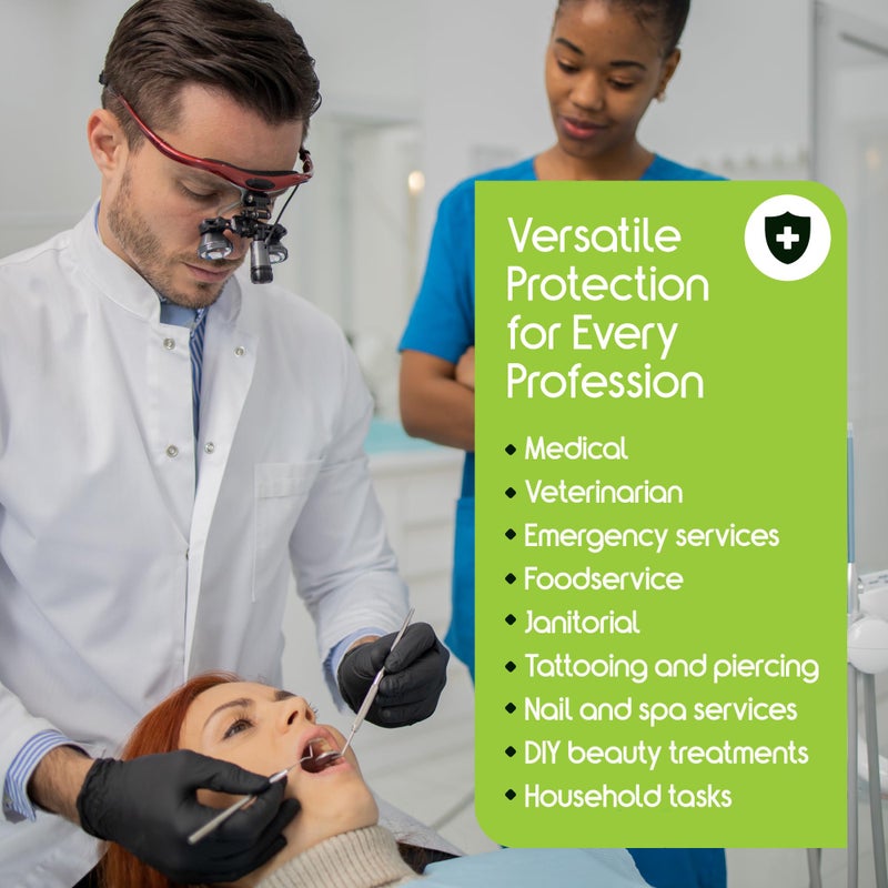 Inspire Black Nitrile Disposable Gloves | 4.5 Nitrile Medical Exam Cooking Cleaning Disposable Black Gloves (Box Of 100, Medium) - Image 4