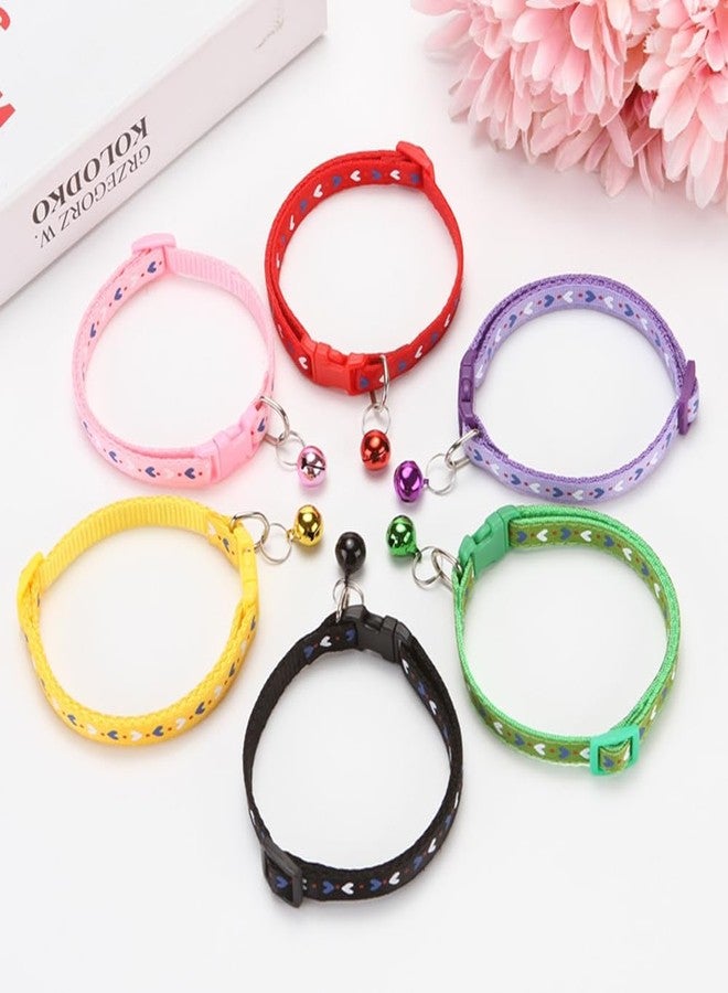cyhaen Xs Dog Collar with Bell,Soft Nylon Identification Purple Cat Collar Girl Puppy Collar with Bells Adjustable Buckle for XXS Xs Tiny Little Pet Female Dogs,Neck 7.5-12.5 Inch - Image 3