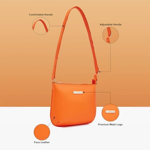 Caprese womens SHYLA SB Small ORANGE Sling Bag - Image 3