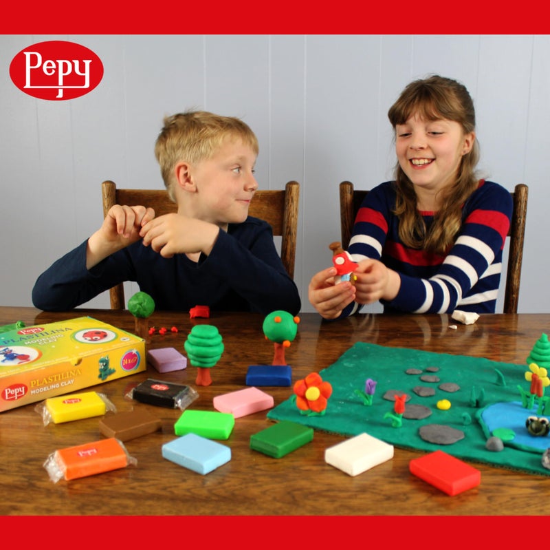 Pepy Plastilina Reusable and Non-Drying Modeling Clay; Set of 24 Bars, 1.4 Ounce Each, Perfect for Arts and Crafts Projects, White - Image 3