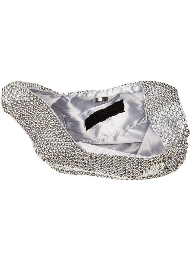 Jessica McClintock Jessica McClintock Logan Mesh Evening Pouch, Silver  - Image 4