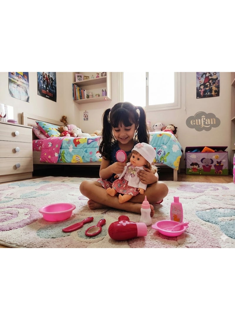 Complete Baby Doll Playset – Includes Bottle, Diapers & Potty – For Girls Ages 3+ - Image 1