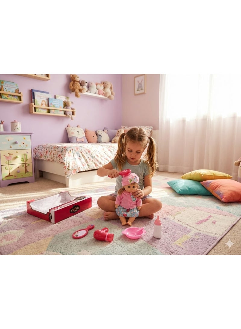 Complete Baby Doll Playset – Includes Bottle, Diapers & Potty – For Girls Ages 3+ - Image 2