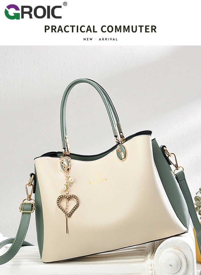 GROIC Womens Leather Shoulder Bag, Tote Bag, Purses Shoulder Handbag, Elegant Patent Leather Bag Waterproof Handbag, Ladies Crossbody Bags for Daily Use, Travel, Shopping - Image 2