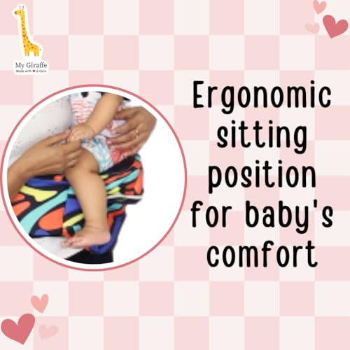 My Giraffe - Hippy Hop - Hip Seat Baby Carrier for 5 Months to 3 Years | Diaper Storage & Phone Pocket | Portable Sling Strap | Ergonomic Seat | Supports Up to 20 kg | Travel-Friendly - (Space Print) - Image 5