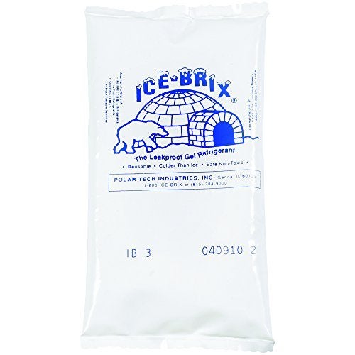 Partners Brand PIB3BPD IceBrix Cold Packs 5 x 2 34 x 34 3 oz White Pack of 96