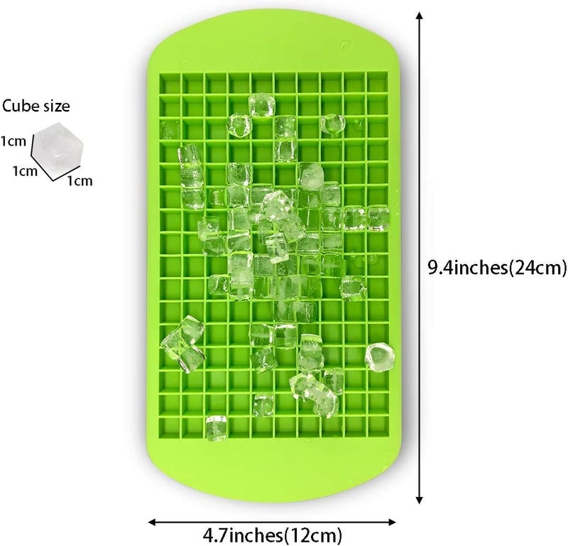 Zeinwap Title: Zeinwap Silicone Ice Cube Trays, 160 Mini Ice Trays Crushed Ice Cube Easy Release Durable Ice Mold For Chilling, Whiskey, Cocktail, Dishwasher Safe (Pack Of 1),Multicolour - Image 3