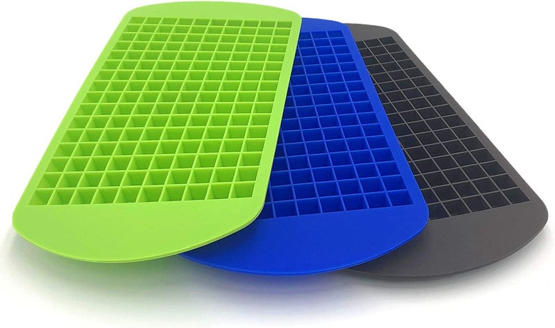 Zeinwap Title: Zeinwap Silicone Ice Cube Trays, 160 Mini Ice Trays Crushed Ice Cube Easy Release Durable Ice Mold For Chilling, Whiskey, Cocktail, Dishwasher Safe (Pack Of 1),Multicolour - Image 1