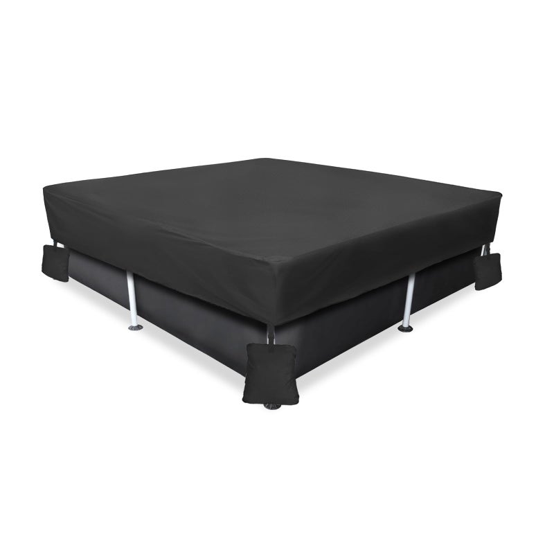 Sobana Square Pool CoverOutdoor Waterproof Dustproof AntiUV 7 x 24 Square Metal Frame Above Ground Pool Coverwith TieDown Ropes 4 SandbagsIncrease StabilityCover only