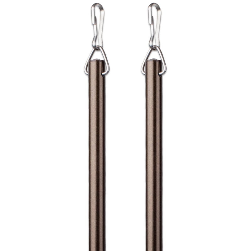EverTrack Curtain Wand Aluminum Curtain and Drapery Pull Rod with Stainless Steel Hardware for Curtains Draperies and Room Divider Curtains 36 Inches Metallic Bronze Pack of 2
