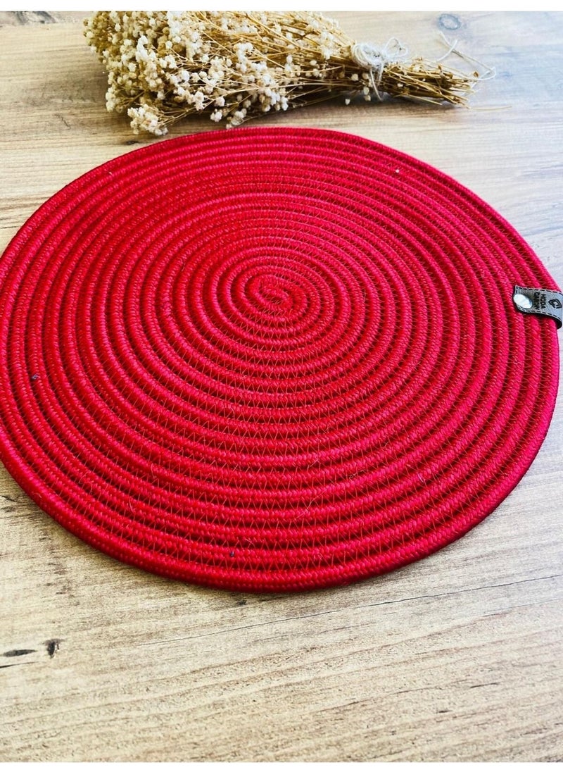 BDZ Deri BDZ Leather Jute Wicker American Service Mat  - Image 2