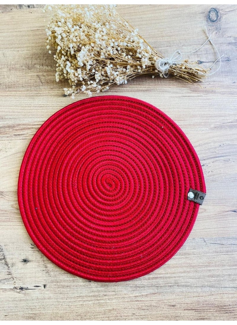 BDZ Deri BDZ Leather Jute Wicker American Service Mat  - Image 1
