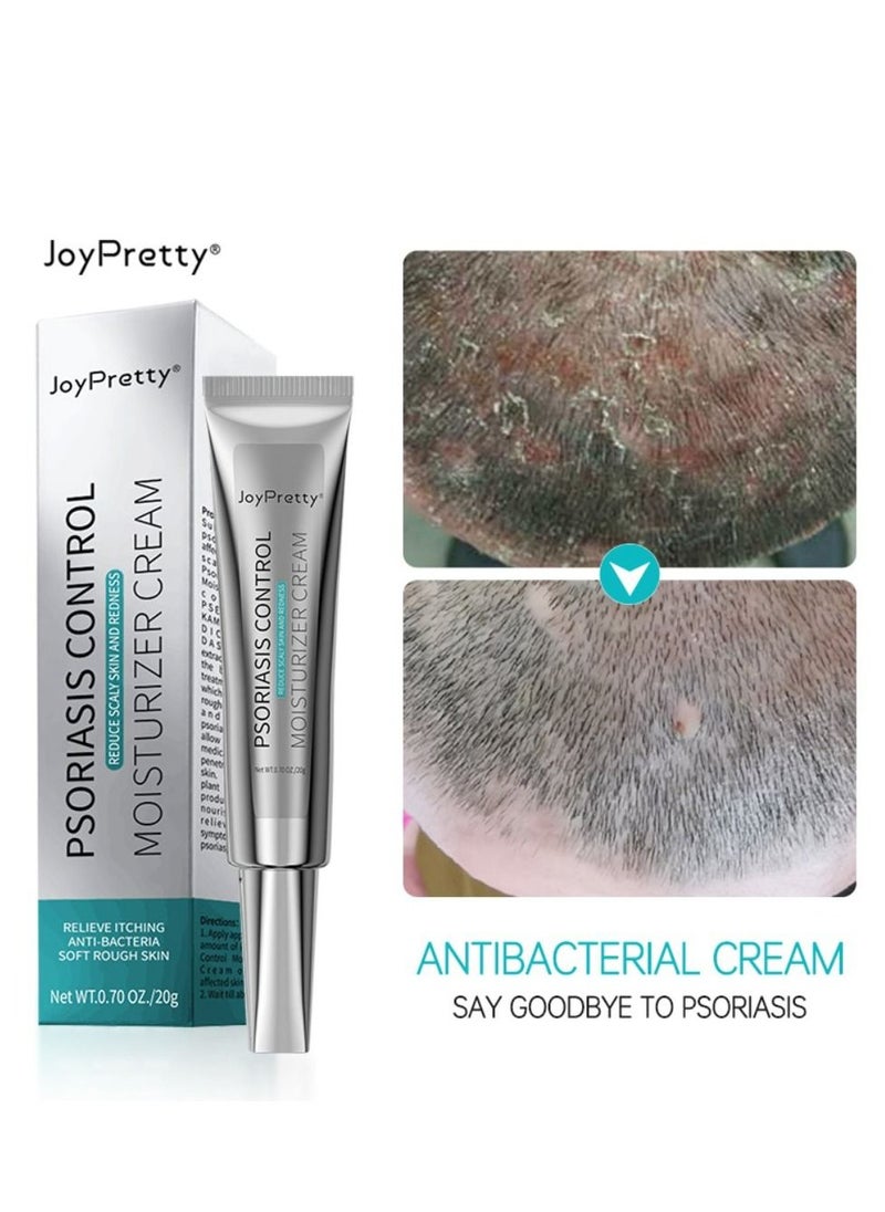 JoyPretty - Psoriasis Relief Cream Anti Bacterial Control Moisturizer Cream - Control & Reduce Scaly Skin and Redness - Cream With Natural Herbal Extracts For Men and Women 20g - Image 1