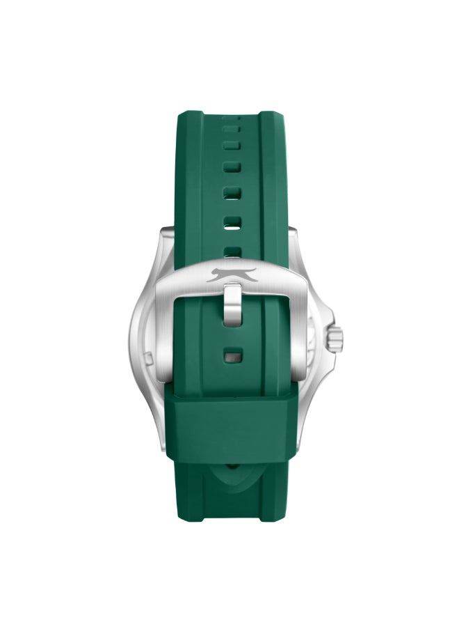 سلازنجر ساعة يد رجالية تناظرية بسوار سيليكون - Image 3