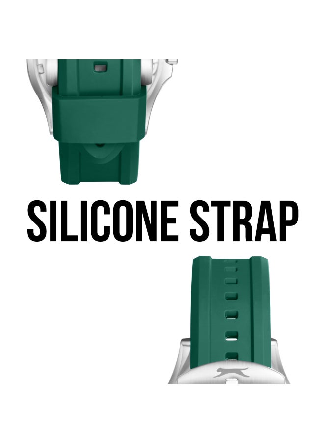 سلازنجر ساعة يد رجالية تناظرية بسوار سيليكون - Image 5