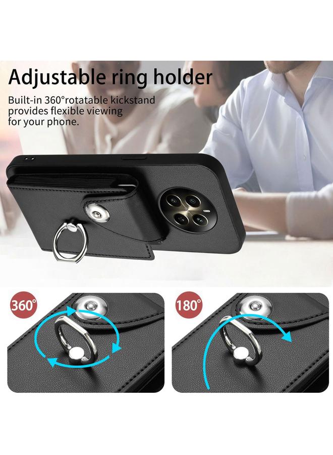 اس-توب جراب لهاتف Realme P1 5G الهند مع حامل بطاقات وحلقات وغطاء هاتف - Image 4