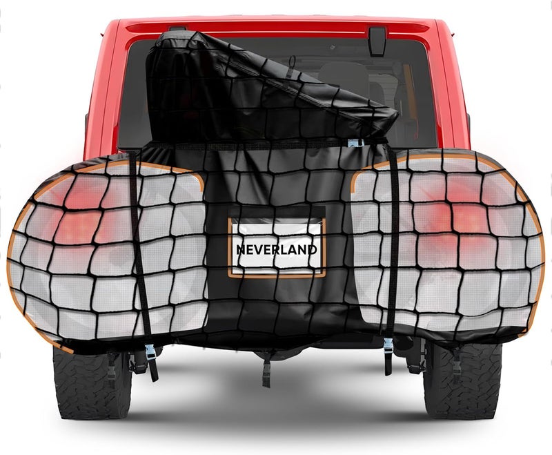 NEVERLAND Heavy Duty 600D Bike Rack Cover for 2 Bikes - Waterproof Bicycle Cover with Clear PVC Panels - Image 1