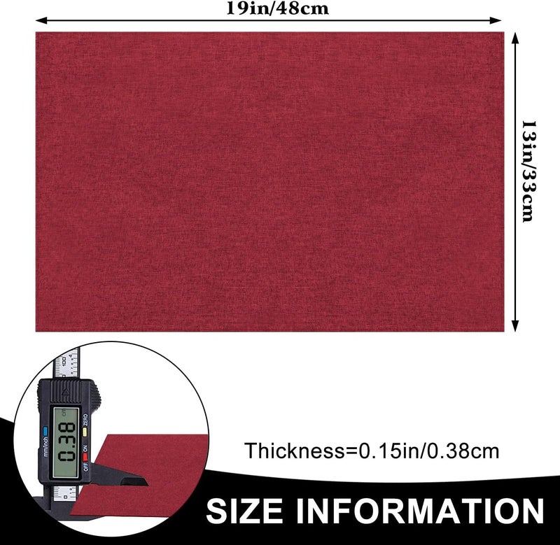 LANDVIEW Cloth Placemats Set of 6, Cotton Linen Blend Machine Washable Durable Linen Table Mats, Heat Resistant Placemats Wrinkle Free Place Mats for Dining Table, Easy to Clean (Burgundy, 6) - Image 5