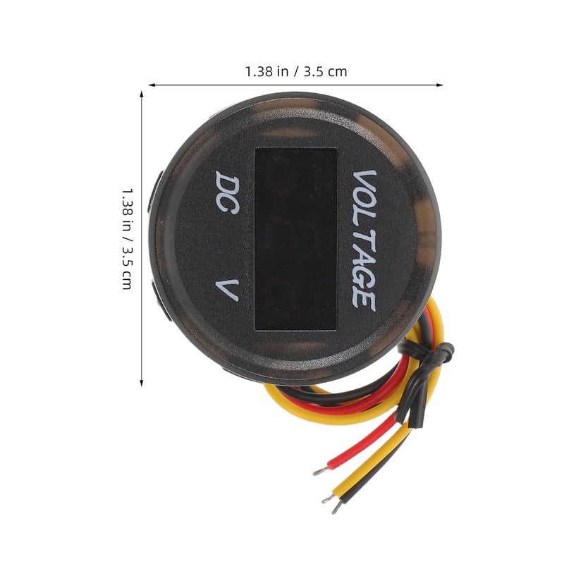 Waterproof Car Voltage Meter 0-100v Dc Digital LED Voltmeter Gauge with Wiring for Marine Boat Truck ATV Motorcycle Electrical Monitoring - Image 2