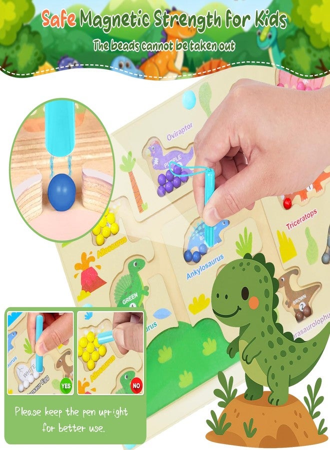 Mozzilog Magnetic Color & Number Maze, Montessori Magnet Toys for Toddlers 3 4 5, Preschool Learning Educational Fine Motor Toys for Boys and Girls (Dinosaur-Small) - Image 4