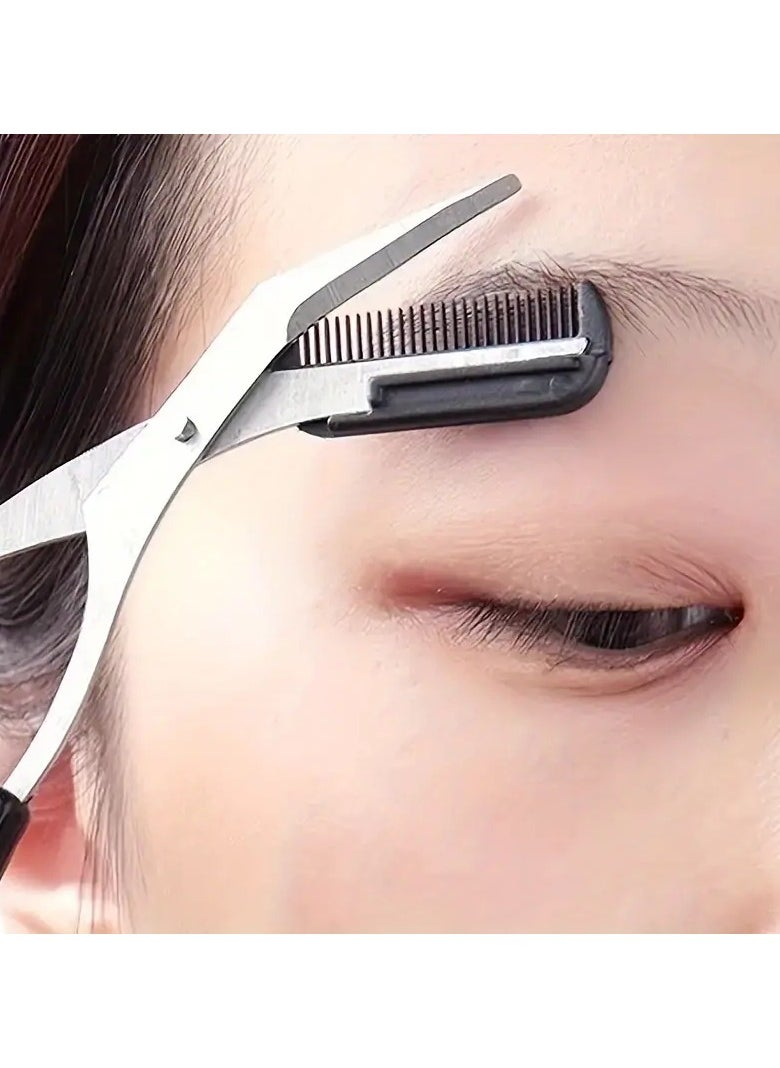 Goolsky Eyebrow Trimmer Scissor With Comb Facial Hair Removal Makeup Tool Grooming Shaping Shaver Cosmetic Accessory  - Image 3