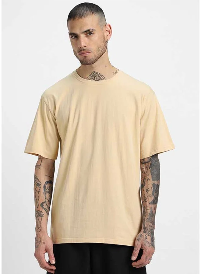 Veirdo Veirdo Pure Cotton Oversized Fit Half Sleeve T-Shirt For Men Swan White Half Sleeve T-Shirt For Men