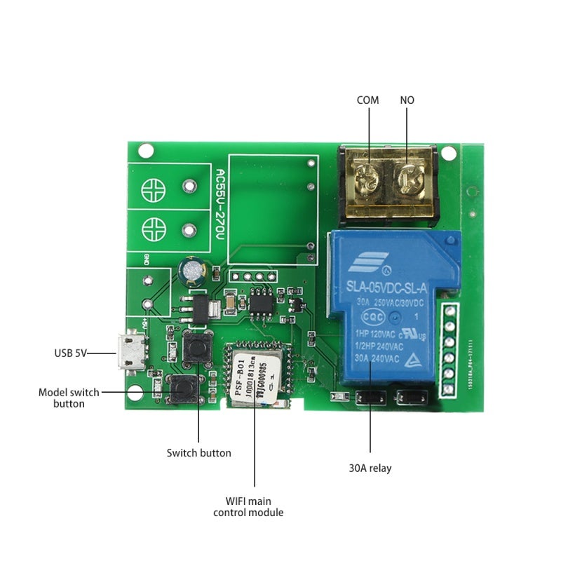 WiFi Smart Wireless Switch - Green With WiFi Network Support, Status Tracking, 8 Timers Remote Control for Smart Home Appliance Control - Image 2