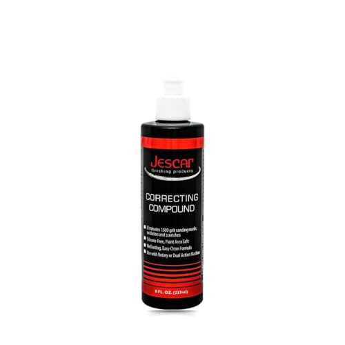 Jescar Correcting Compound - 8oz - Fast Cutting, Abrasive Polishing Compound for Deep Scratches, Sanding Marks, Swirls & Holograms - Buffing and Polishing Compound for Scratch Repair, Easy Wipe Off - Image 1