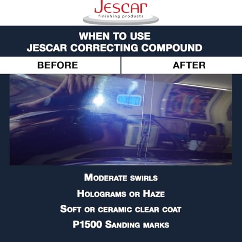 Jescar Correcting Compound - 8oz - Fast Cutting, Abrasive Polishing Compound for Deep Scratches, Sanding Marks, Swirls & Holograms - Buffing and Polishing Compound for Scratch Repair, Easy Wipe Off - Image 3