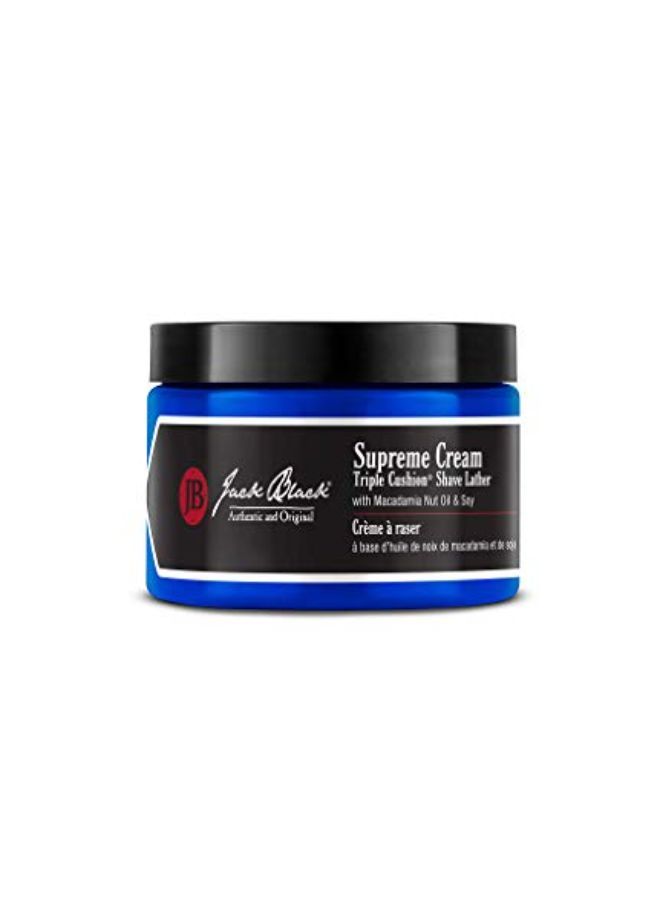 Jack Black upreme Cream Triple Cushion Shave Lather - Purescience Formula, Macadamia Nut Oil And Soy, Luxurious Shaving Cream, Hydrates Skin, Reduced Razor Burn- 9.5 Oz.  - Image 1
