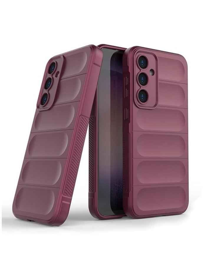 Samsung Galaxy A15 /4G-5G Shockproof Silicone Camera Protection Case Cover Compatible with (Wine Red) - Image 1