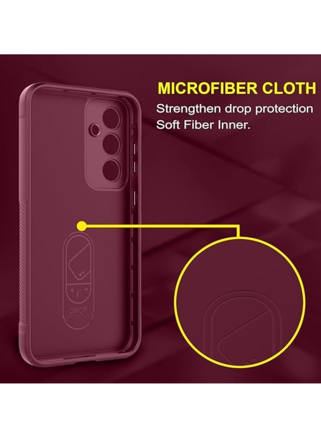Samsung Galaxy A15 /4G-5G Shockproof Silicone Camera Protection Case Cover Compatible with (Wine Red) - Image 2