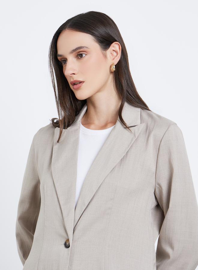 Styli Women Maxi Kimono with Notch Lapel - Image 4