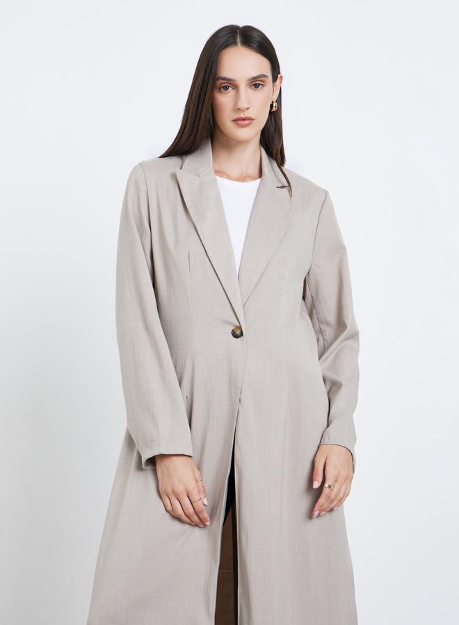 Styli Women Maxi Kimono with Notch Lapel - Image 3