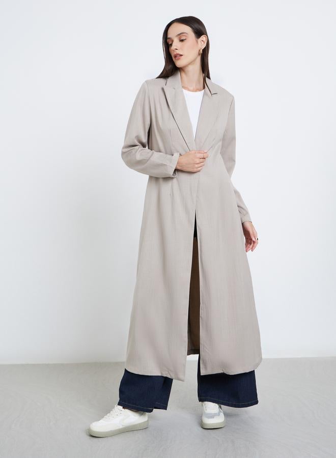 Styli Women Maxi Kimono with Notch Lapel - Image 2