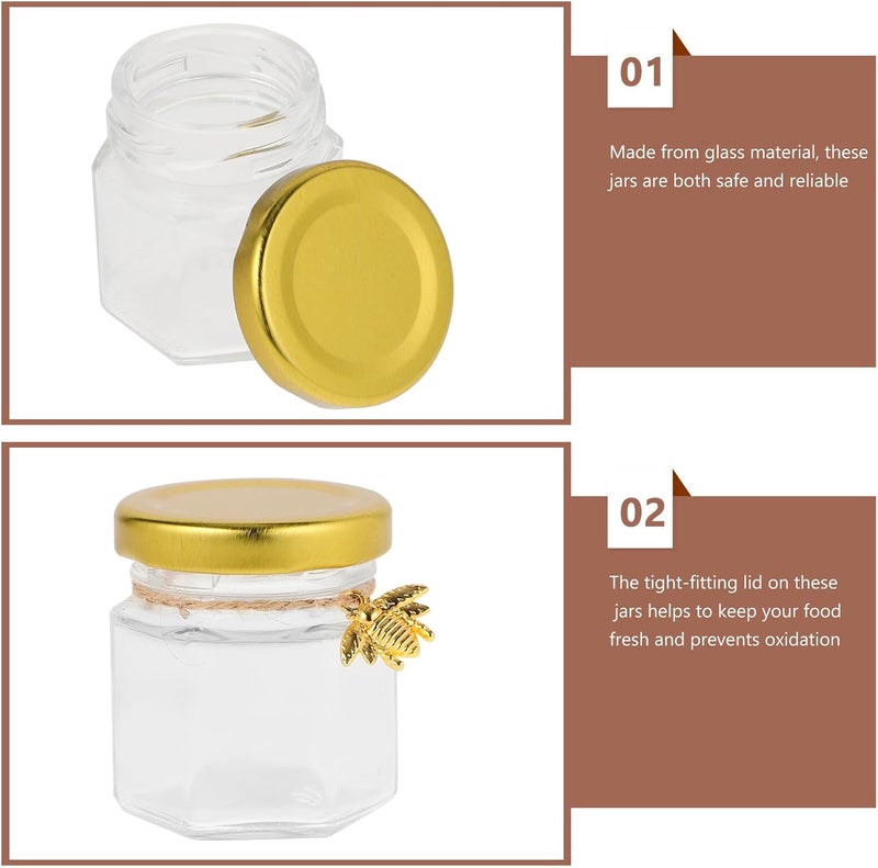 All-scene compatible build Amosfun 20pcs Mini Glass Honey Jars with Lids 45ml Small Sealing Canning Jars Airtight Storage Containers for Honey Jam and Condiments Home Kitchen Use Elegant upgraded practical design Global upgraded economical craftsmanship Ventilated design Regional central warehouse stock Solid anti-deform Efficiency boosted construction Multi item matching Bug proof seal Repeated assemble detach compatible Compact trendy practical build Durable versatile substance Global standard processed material All-round unified build Nationwide delivery Small apartment fit Multi-purpose Globally popular universal design Diverse purchase plan Dispersed regional warehouses Flexible anti-break Upgraded classic design Periodic restock local Affordable purchase options Reliable daily use design - Image 3