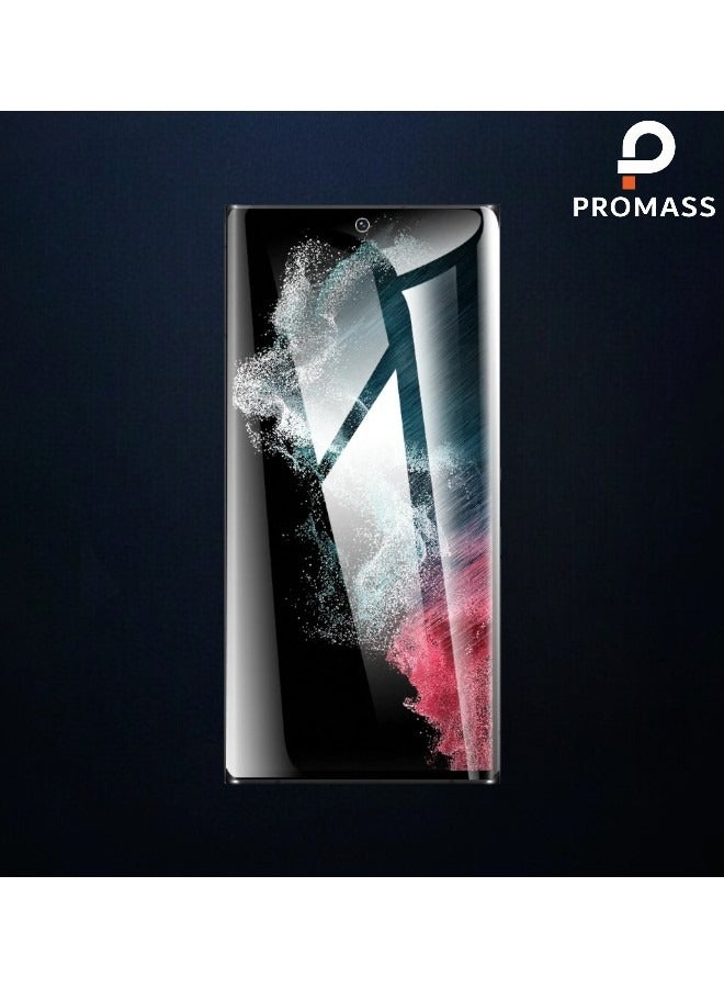 بروماس شاشة حماية شفاف لهاتف سامسونج جالاكسي اس 21 الترا (Galaxy S21 Ultra) بتغطية كاملة من الحافة إلى الحافة مضادة للكسر و ضد البصمة - Image 5