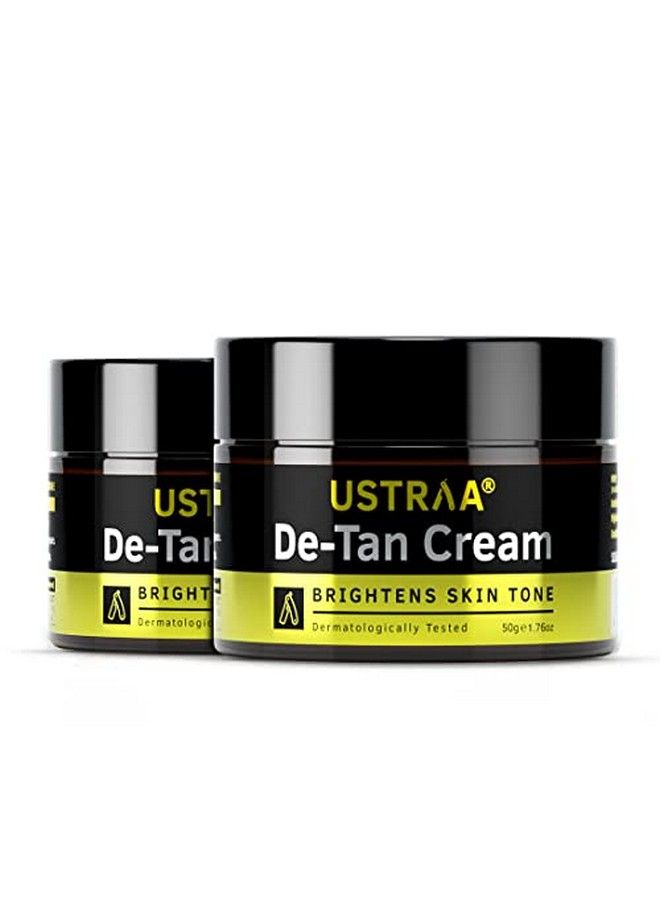Ustraa Detan Cream For Men 50G (Set Of 2) Dermatologically Tested For Tan Removal & Even Skin Tone With Japanese Yuzu & Liquoric Prevents Dark Spots Without Bleach No Sulphates No Parabens - Image 1