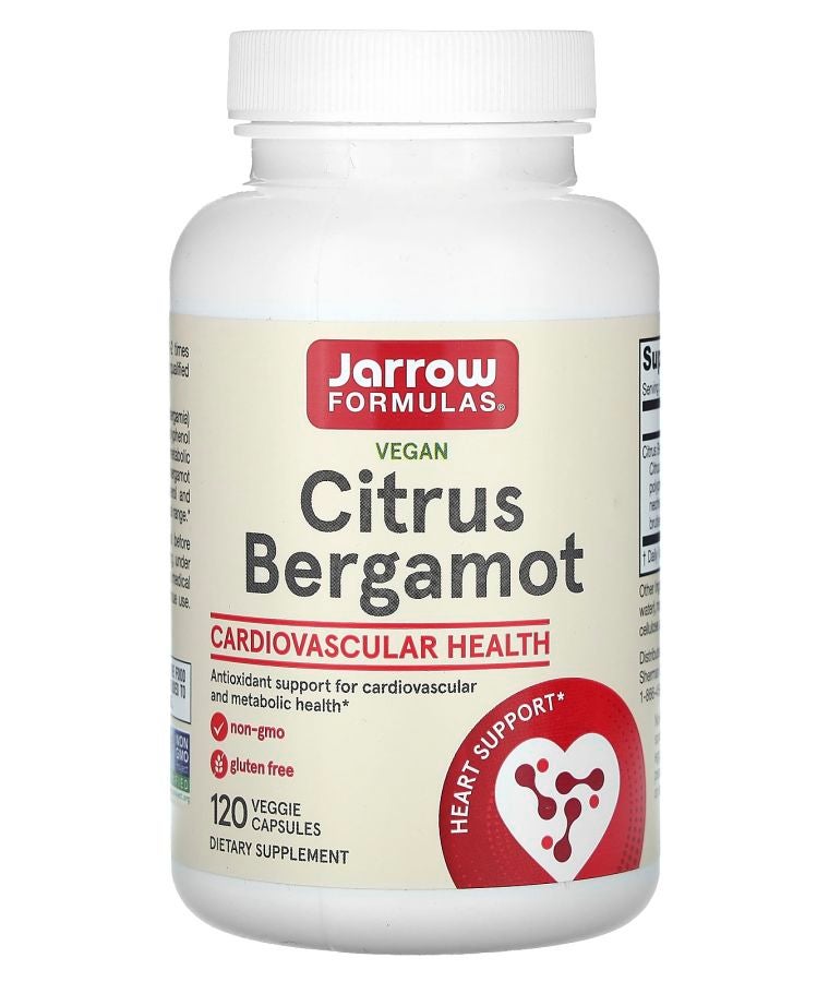 jarrow formulas Vegan Citrus Bergamot 120 Veggie Capsules (500 mg per Capsule)