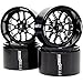 HOBBYSOUL 22 RC Wheels Rims 11mm Negative Offset 40mm Width CNC Aluminum 22 Beadlock Wheels for 110 RC Crawler SCX10 Capra TRX4 AMG 6x6 Black - Image 2