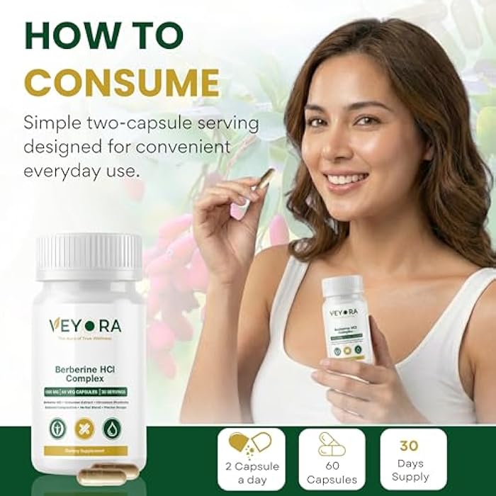 Berberine Supplement - Berberine HCL 1000 mg | 60 Vegan Capsules | Vegan, Gluten Free, Non-GMO with Cinnamon Extract & Chromium Picolinate, ALA - Image 5