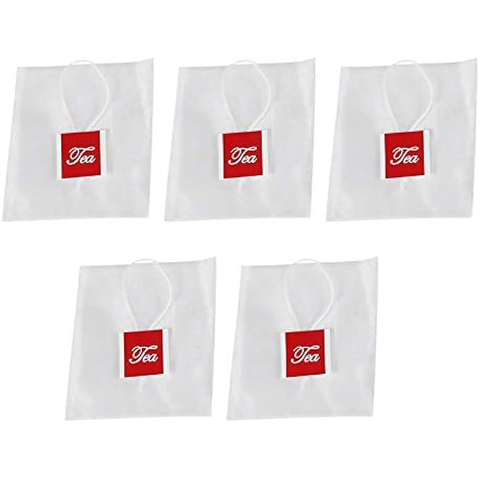 جوتوتوب 100 قطعة من أكياس فلتر الشاي المصنوعة من النايلون الفارغة مع خيط للاستخدام المنزلي للشاي السائب - Image 5
