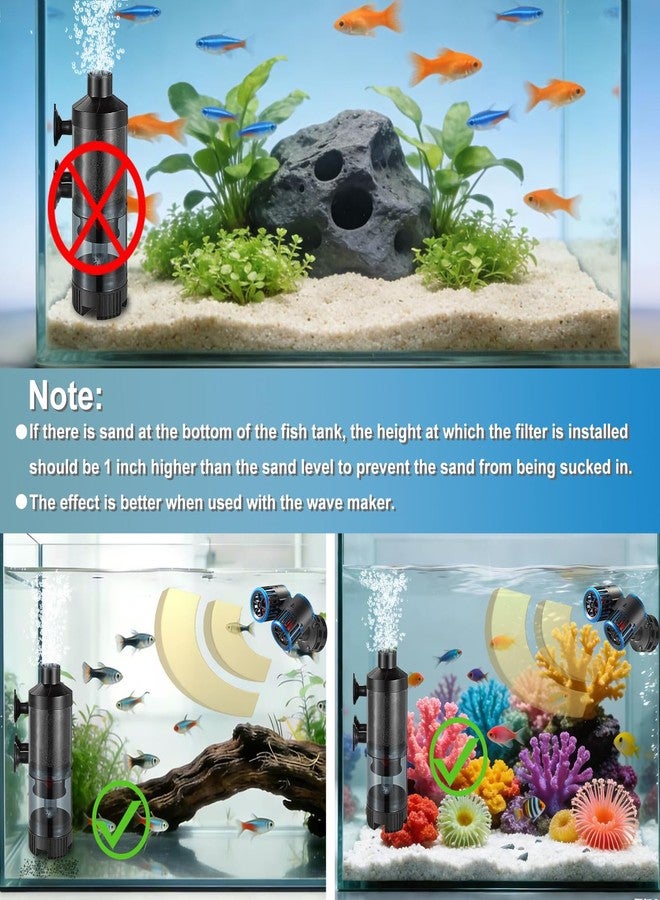 Carefree Fish فلتر فقاعات إسفنجي لحوض السمك من كير فري مع جامع لفضلات الأسماك، هادئ لأحواض الأسماك من 8 إلى 20 جالون للمياه المالحة والعذبة (لا يشمل مضخة الهواء). - Image 5