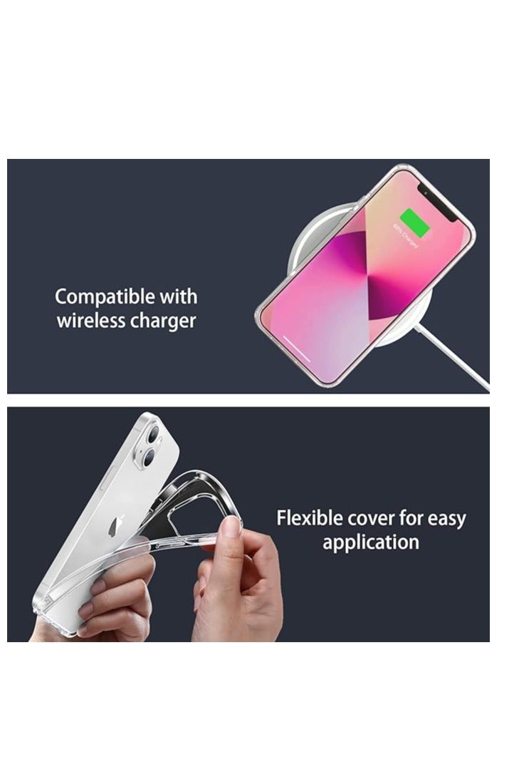 أوكيس جراب شفاف OUCASE لموبايل iPhone 13 / 14 | تصميم نحيف ومميز | مسكة ضد الانزلاق | حماية من الصدمات والخدوش - Image 4